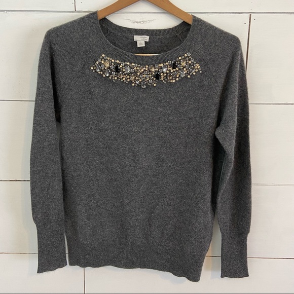 Halogen Cashmere Jeweled Sweater. Size Small. EUC - Picture 1 of 10